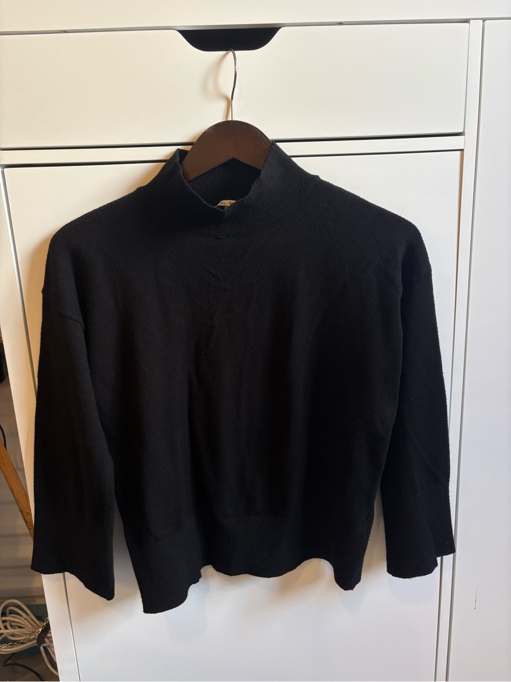 Viva Milano Black Funnel Neck Sweater
